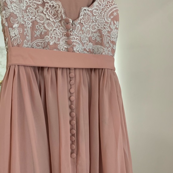 Dusty Rose Pink Long Dress Gown - Picture 10 of 14
